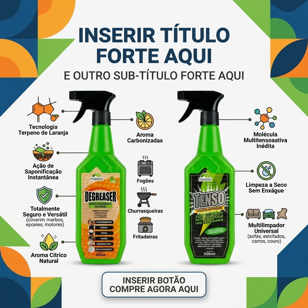 Kit Limpeza Dupla Poderosa - Degreaser e Tenso 500ml Maxbio - Imagem 13