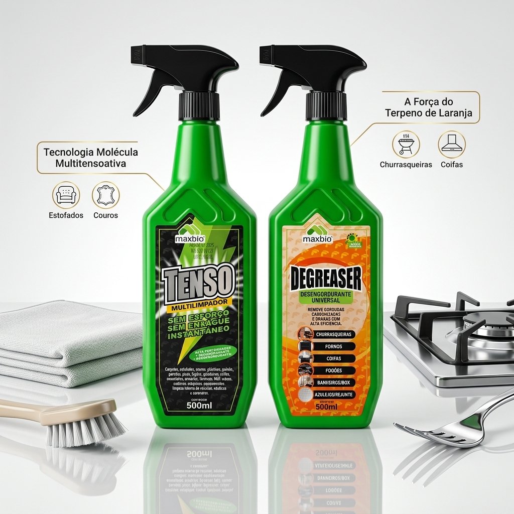 Kit Limpeza Dupla Poderosa - Degreaser e Tenso 500ml Maxbio - Imagem 15