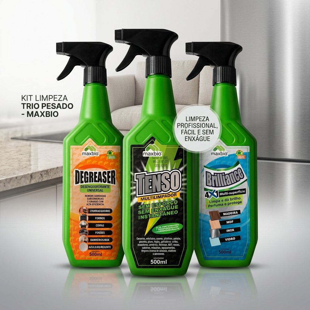 Kit Limpeza Trio Pesado - Degreaser Tenso Brilliance Maxbio - Imagem 7