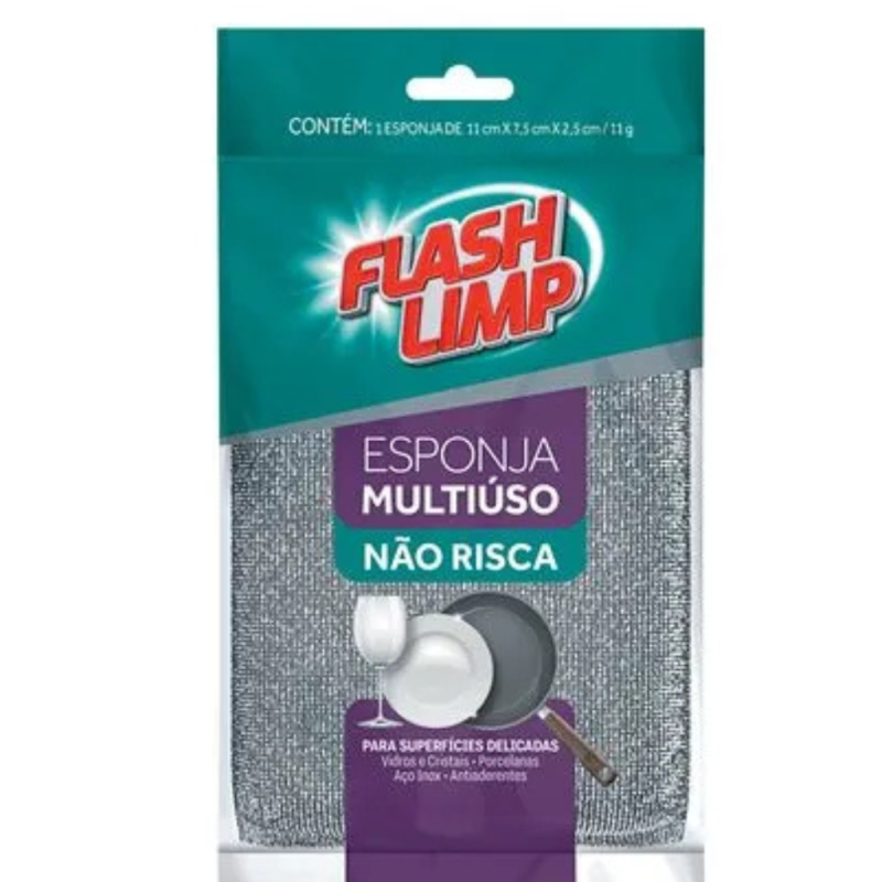 Esponja multiuso não risca Flash Limp